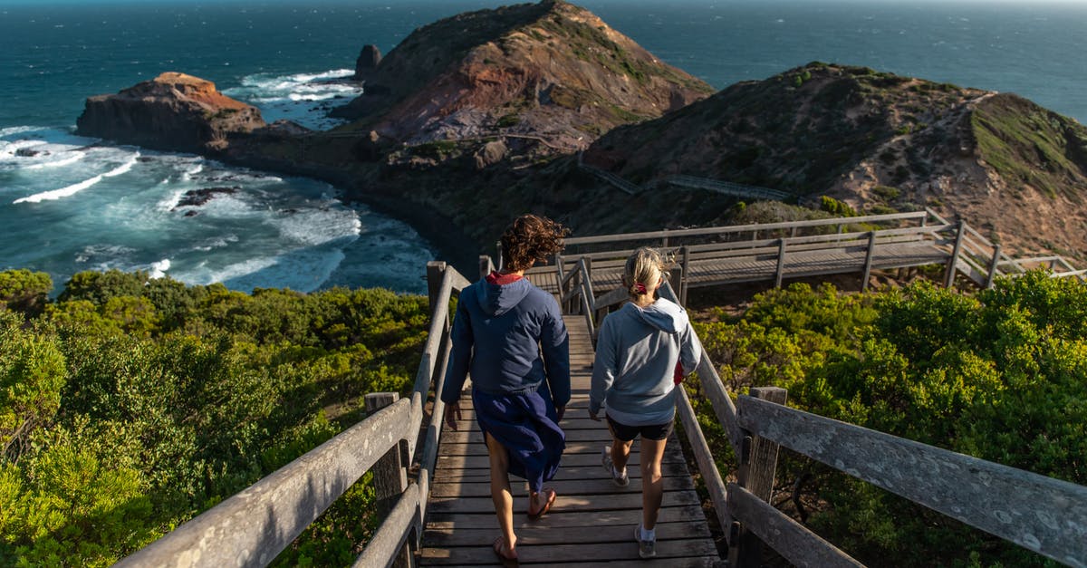 Is there a difference between a staircase made by a monster and a staircase found under a rock? - Couple Walking on Wooden Stairs