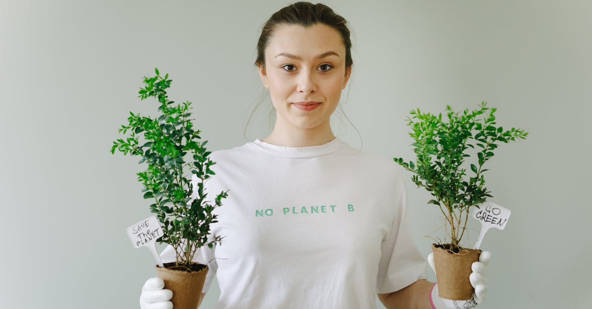Is there a go-to/search planet? - Woman in a White Shirt Holding Plants in Pots