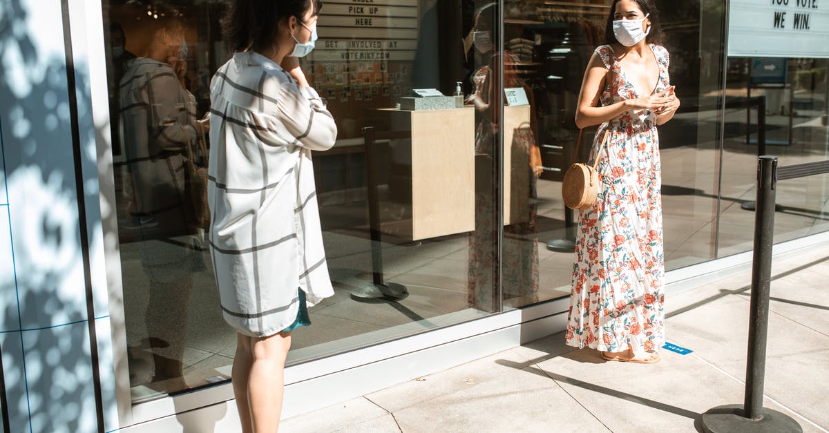 Is there a limit for the waiting queue outside the vault? - Women in Dresses Social Distancing Outside Store Is there a limit for the waiting queue outside the vault? - Women in Dresses Social Distancing Outside Store