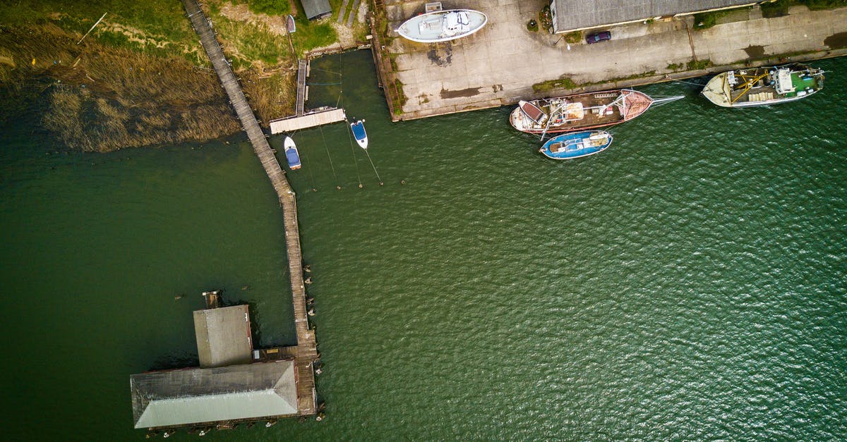 Is there a penalty for escorting light ships with galleys/heavies? - Bird's Eye View of Boat Near Dock on Calm Body of Water