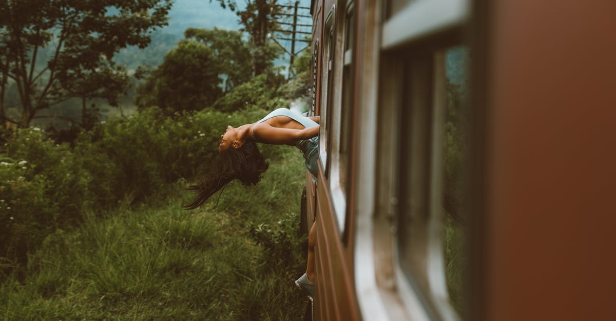 Is there a shortcut during the train ride intro to Half-Life? - Unrecognizable woman leaning back standing in train and holding on to handrails