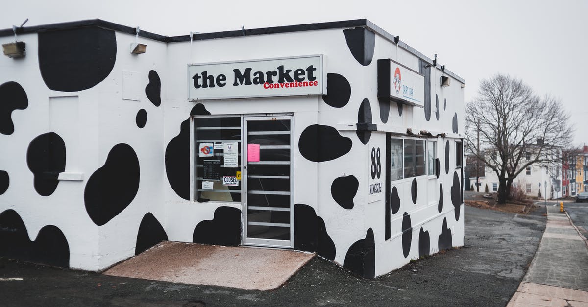 Is there a way I can store variables in my Minecraft world? - Store with creative cow pattern and signboard located on asphalt sidewalk on street with buildings and leafless trees in town
