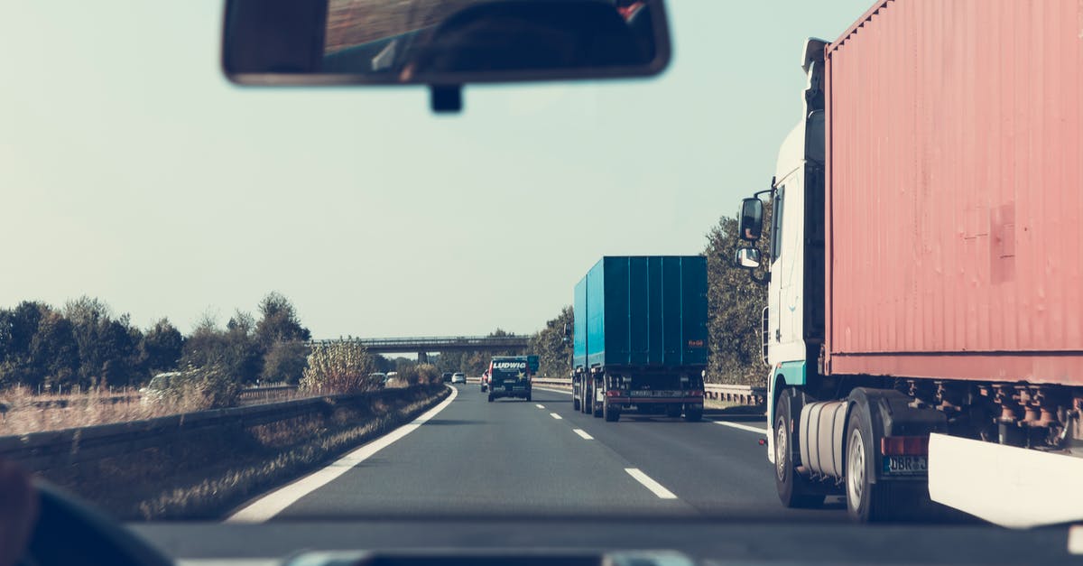 Is there an easier way to locate the vehicles Simeon wants? - Blue and Red Freight Truck on Road Is there an easier way to locate the vehicles Simeon wants? - Blue and Red Freight Truck on Road