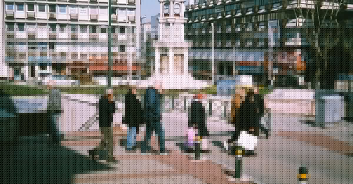 Is there an overall view of your cities? - Gray and Black Cat Figurine on Black Metal Railings Near Body of Water