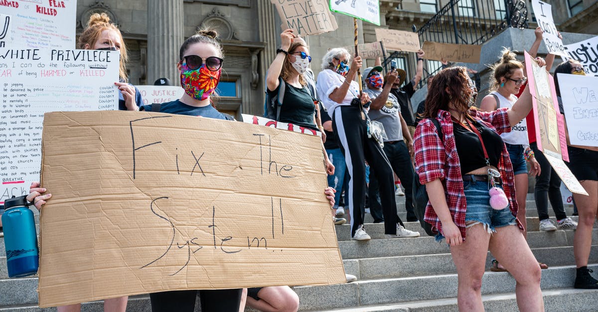Is there any point to raise social stats to rank 5? - Unrecognizable protesters with BLM placards in demonstration on staircase Is there any point to raise social stats to rank 5? - Unrecognizable protesters with BLM placards in demonstration on staircase