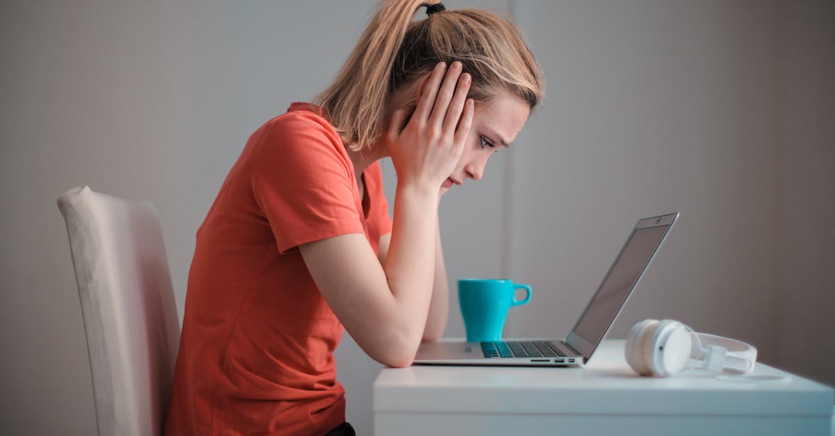 Is there any practical use for jumping? - Young troubled woman using laptop at home