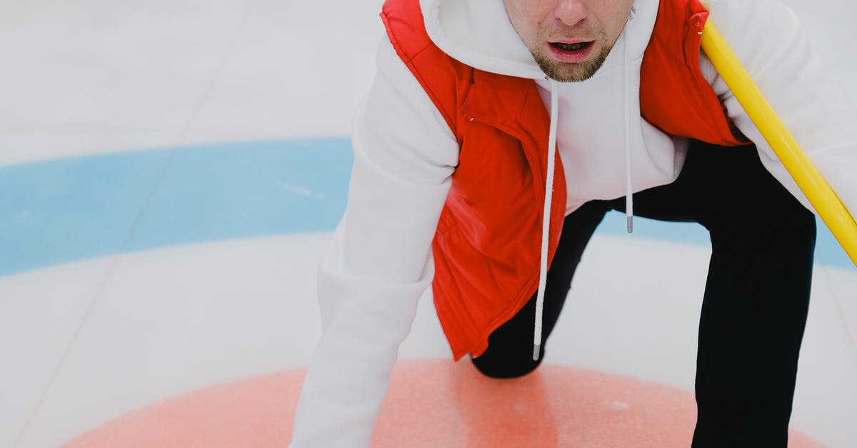 Is there any use to the slide bounce/kick move? - Crop exited sportsman with opened mouth in activewear standing on knee while playing curling on ice rink Is there any use to the slide bounce/kick move? - Crop exited sportsman with opened mouth in activewear standing on knee while playing curling on ice rink