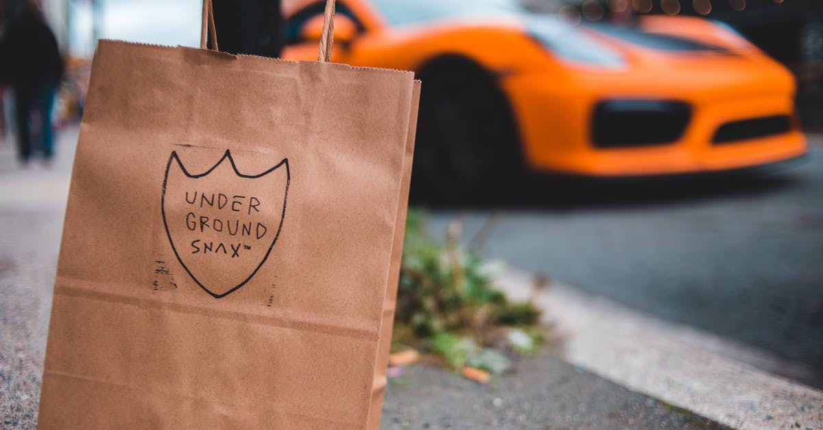 Is there any way to buy Dive items from the normal shops? - Paper shopping bag with inscription placed on asphalt surface near road with driving modern orange sports car Is there any way to buy Dive items from the normal shops? - Paper shopping bag with inscription placed on asphalt surface near road with driving modern orange sports car