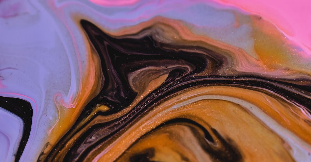 Is there any way to tell how close you are to removing the black smear locking your second full pink life orb when you resurrect too much? - Full frame abstract background of flowing black blue and pink paints swirling and mixing smoothly
