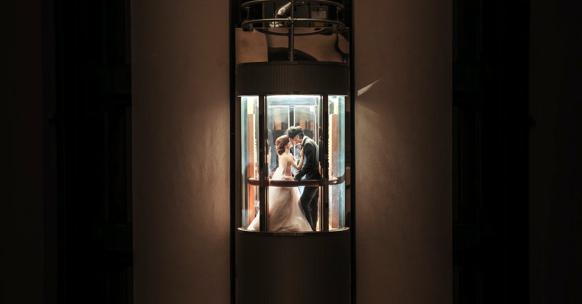 Issues Unlocking the Dream Suit - Atmospheric Image of Newlyweds Kissing in an Elevator Issues Unlocking the Dream Suit - Atmospheric Image of Newlyweds Kissing in an Elevator