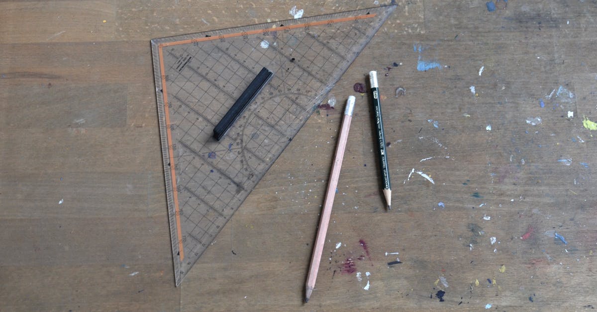 Items disappearing from workshop? - Measuring triangle ruler and pencils on table
