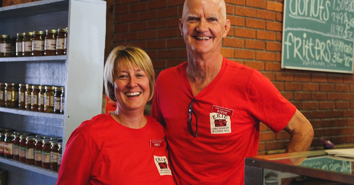 Item(s) that improve champion states by percentage similar to Rabadon Deathcap and Void Staff - Cheerful middle aged man and woman in similar t shirt smiling at camera standing in own cafe
