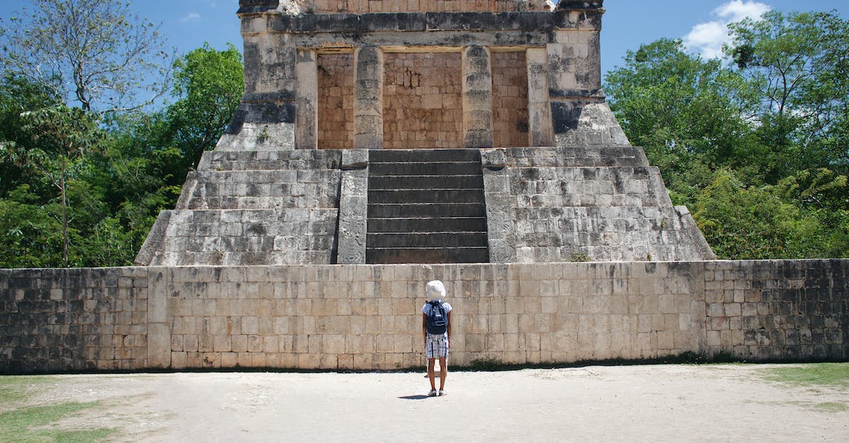 Jungle Temple percentage - Tourist Admiring Ancient Mayan Pyramid