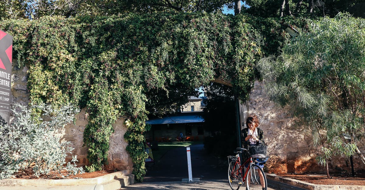 Keeping towns alive - Woman with a Bicycle on a Street Keeping towns alive - Woman with a Bicycle on a Street