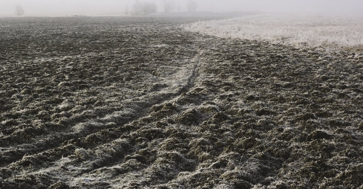 Land with wingsuit - Tilled Soil Land with wingsuit - Tilled Soil