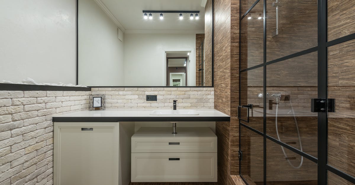 Light inside the truck's cabin - Interior of contemporary stylish bathroom