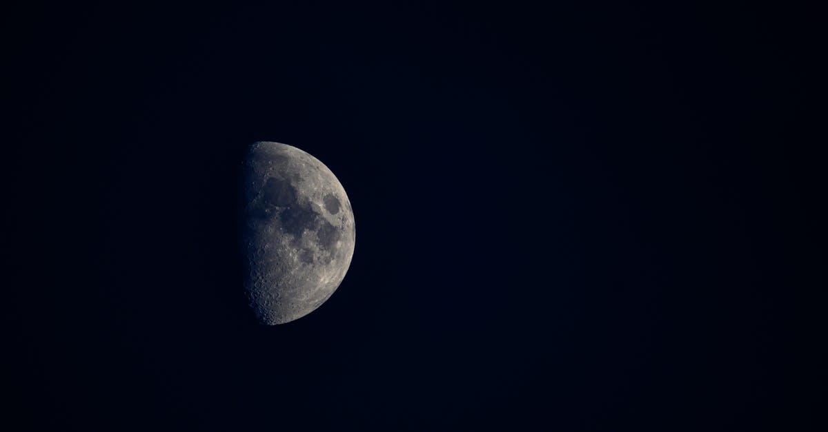 Light Side and Dark Side damage types - Minimalistic view of half moon with spots at cloudless dark sky at night Light Side and Dark Side damage types - Minimalistic view of half moon with spots at cloudless dark sky at night