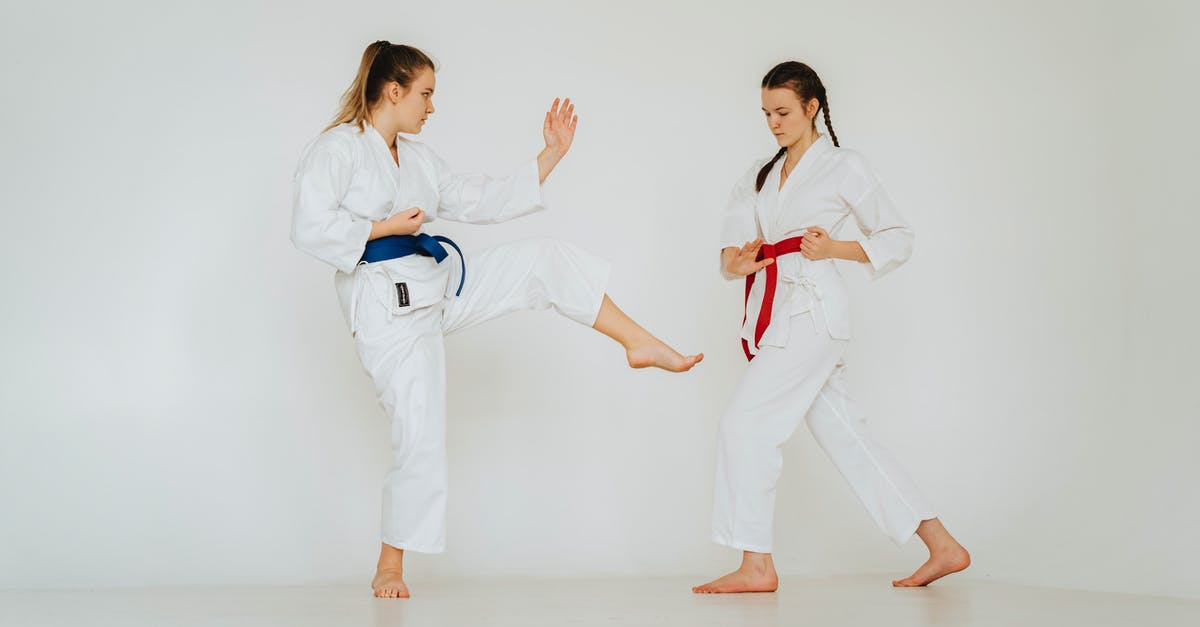 Linking two Ps4's - Two Girls in Kimonos Showing Karate Fight