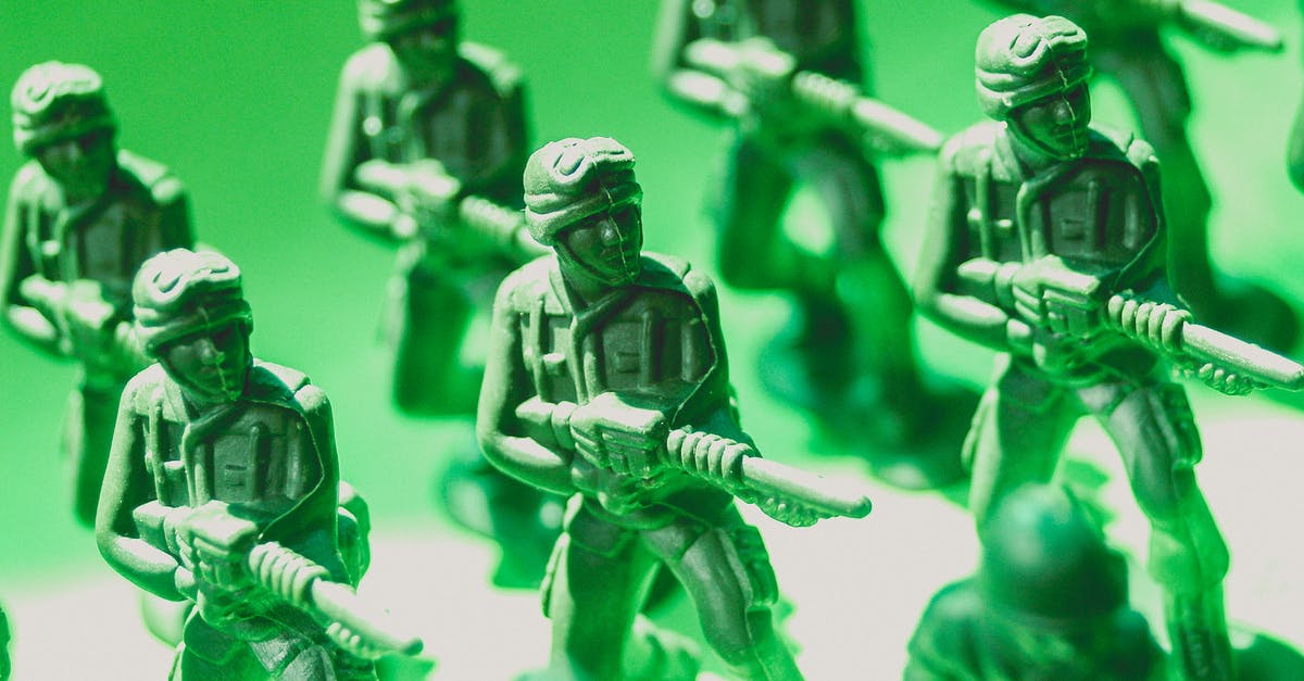 Luring CC troops out with dragon attack i.e. only have 200 housing space for troops - Toy Soldiers Macro Photo