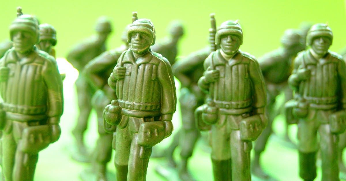 Machine Guns or Cannons? - Marching Soldiers Plastic Figurines
