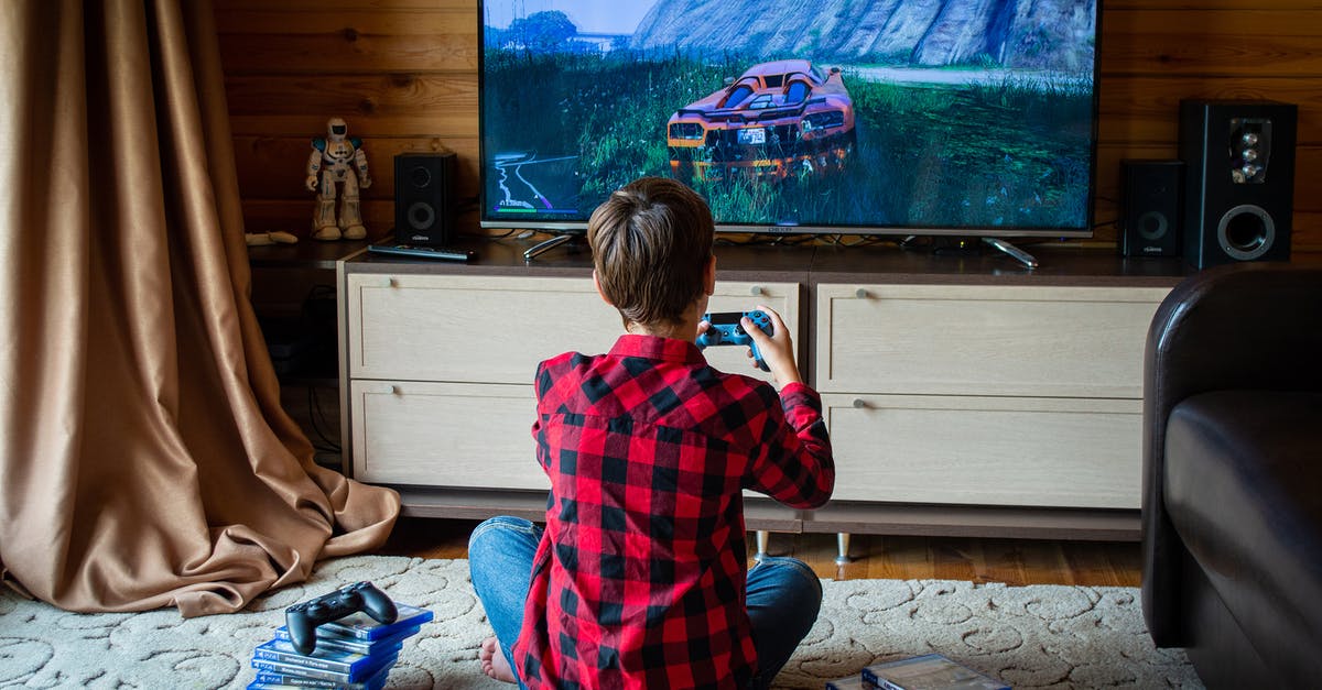 Making a second account in ps4 and playing games from other ps4 console - Back View of a Boy in Red Plaid Shirt Playing a Video Game