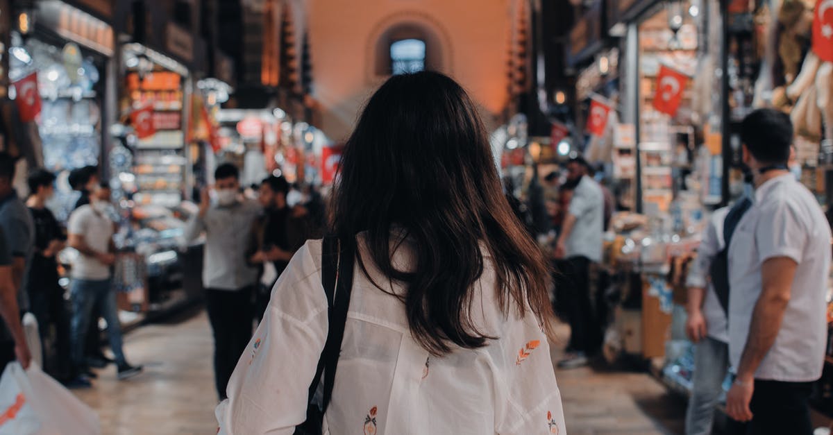 Merchant of Venice can't buy a City State - Anonymous woman walking through shops