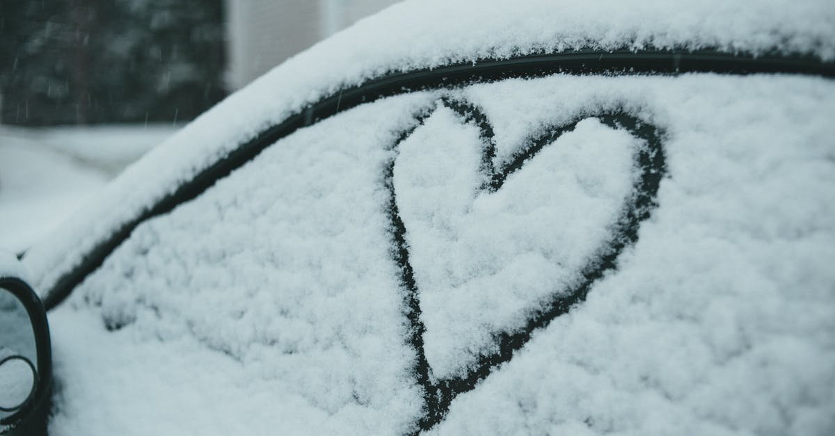 Meteor, Blizzard and Bolting in Chapters 17 and 18 (Path of Radiance) - Heart on snowy window of car parked on street in winter