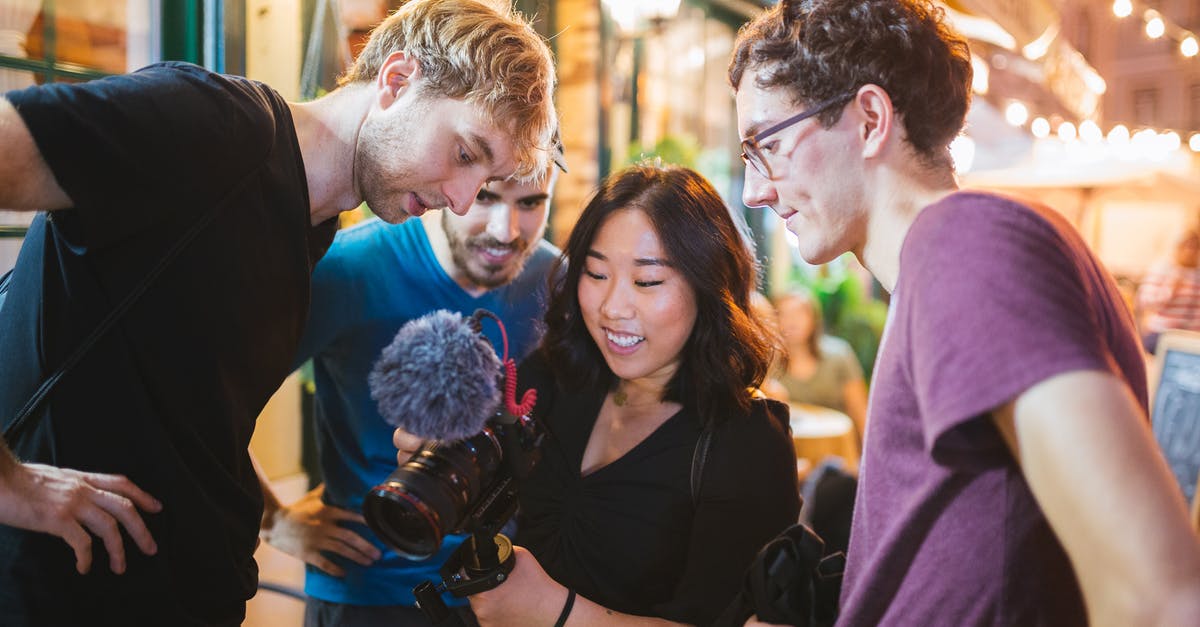 Microphone not working for team but works for group - Three Men Watching Camera Holding by a Woman