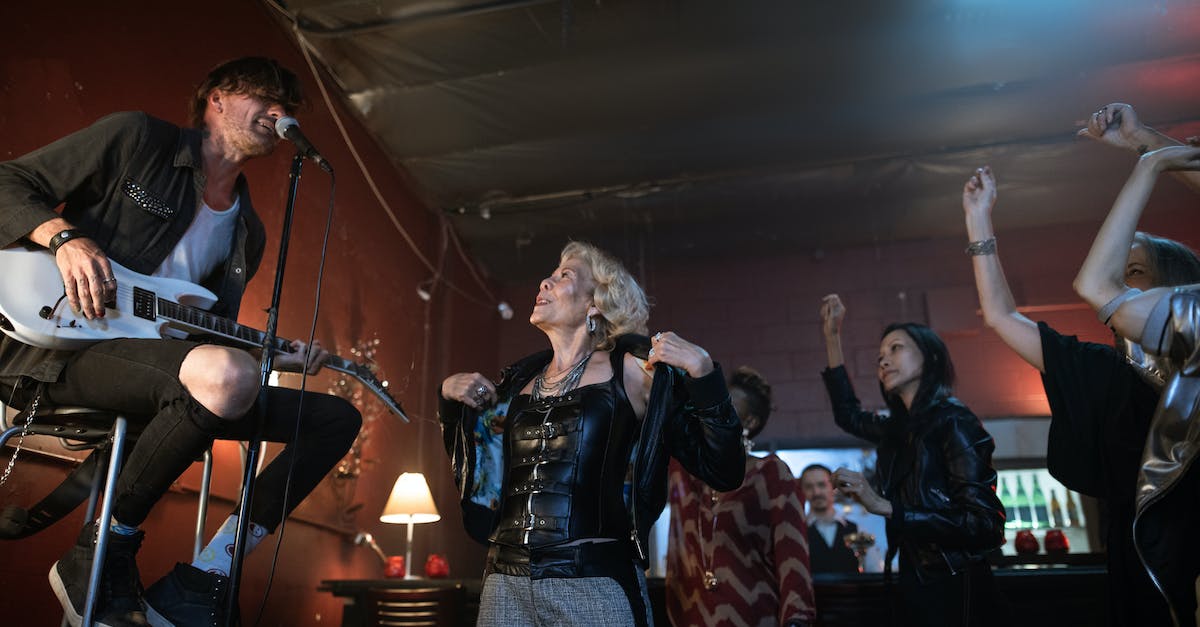 Microphone options greyed out - A Woman Wearing Leather Outfit Near Stage