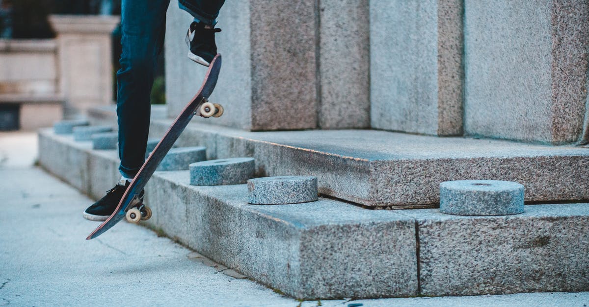 Minecraft Command Block "You must specify which player you wish to perform this action on." - Unrecognizable male skater jumping on skateboard while doing trick on street near concrete block in street in city during training