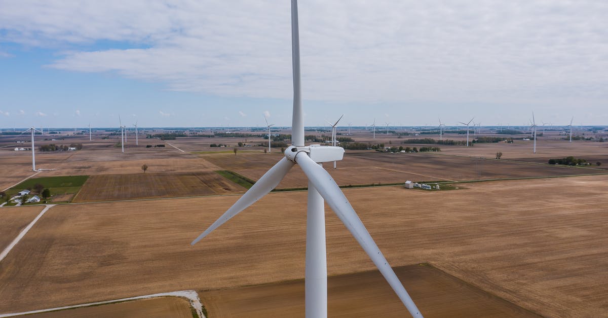 Minecraft FTB - Harvester Will Not Power On - Windmills in agricultural field against cloudy sky