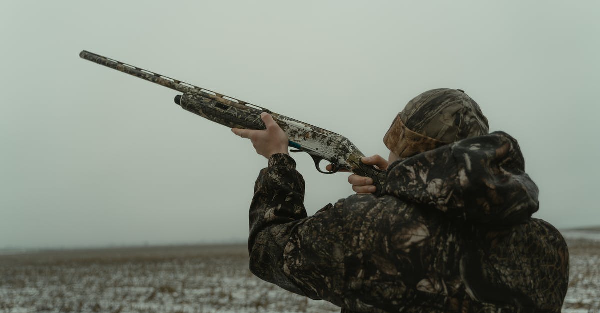 Minecraft weapons shotgun - Photo of a Man in Camouflage Clothes Aiming His Firearm