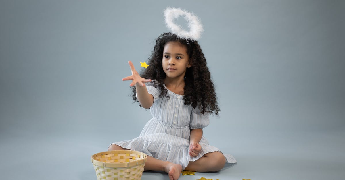 Multiplayer lobbies in Halo MCC - Focused black girl in angel costume catching decorative star Multiplayer lobbies in Halo MCC - Focused black girl in angel costume catching decorative star