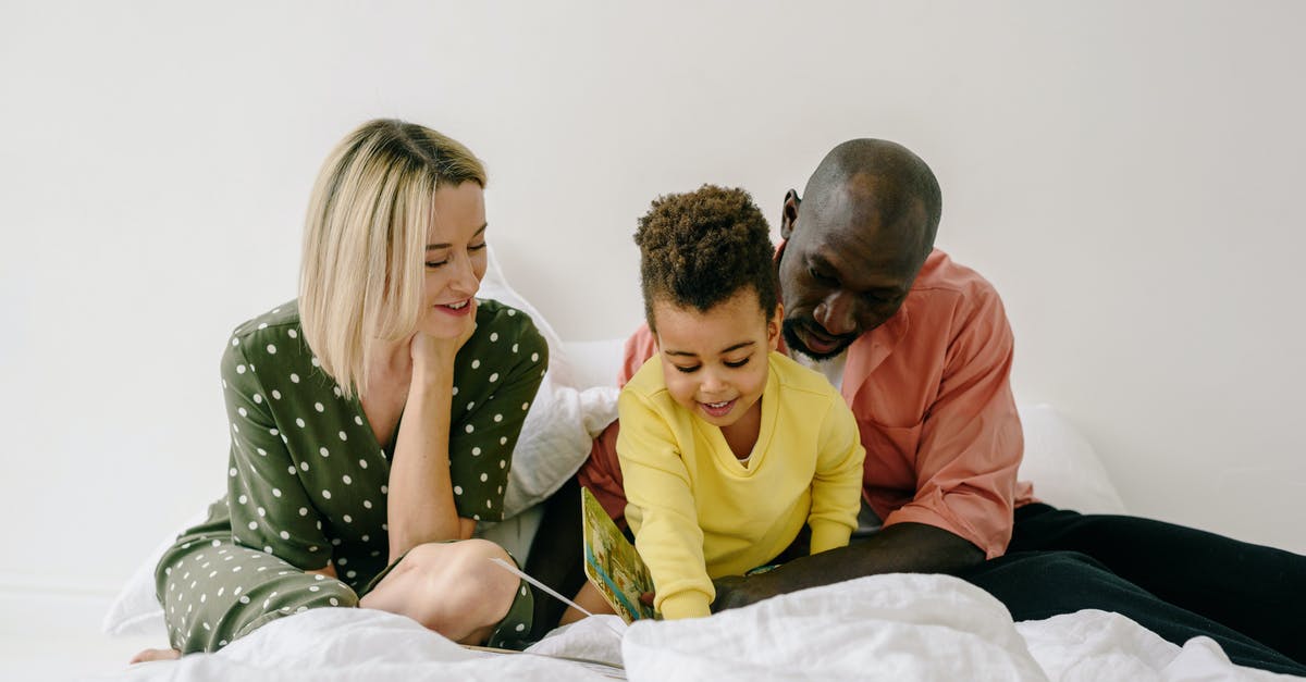 My husband keeps dying - Photograph of a Family on a Bed