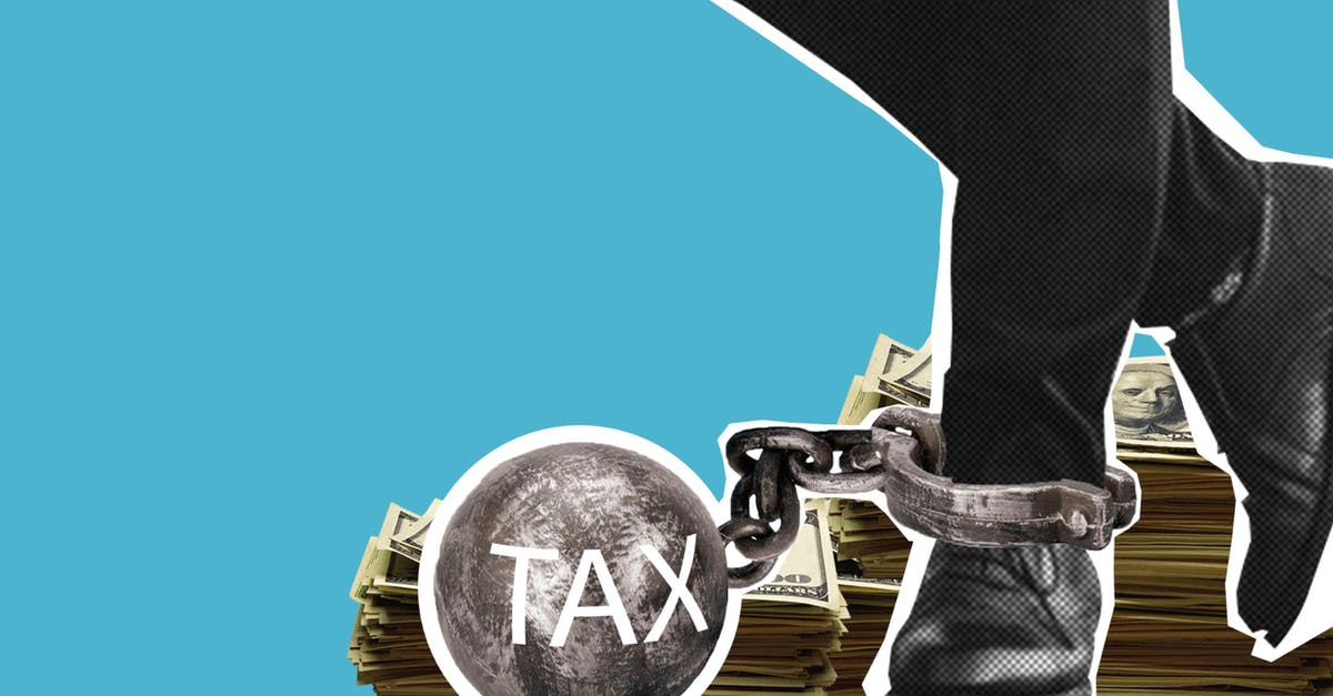No Prisoner Release Money - Decorative illustration of man walking in shackle with Tax inscription