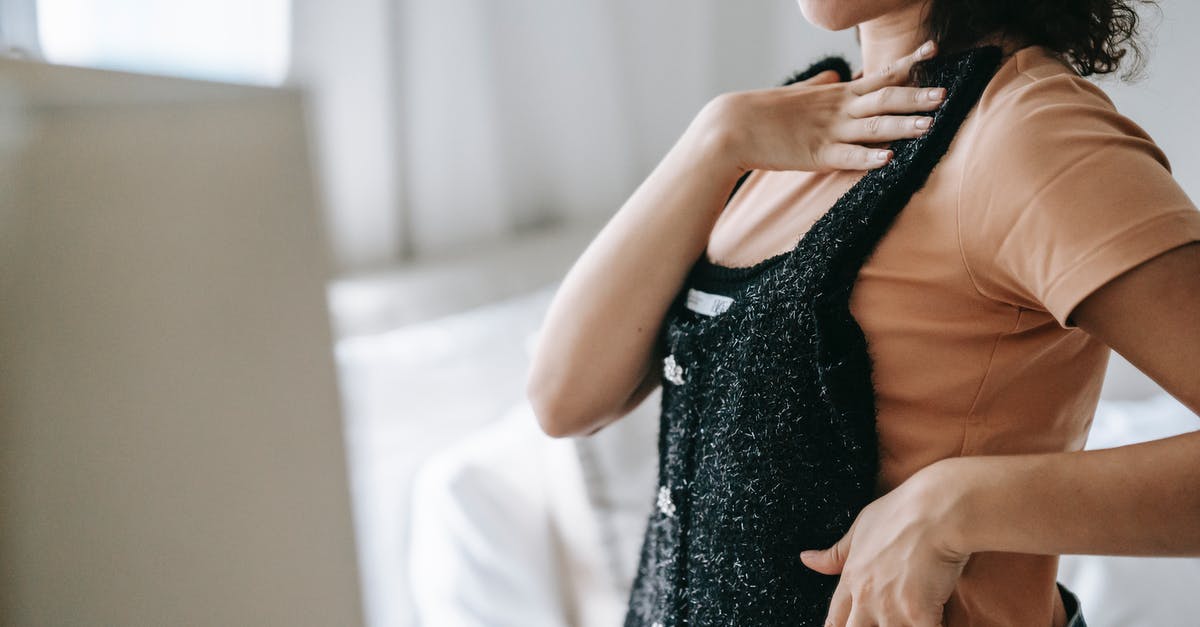 Not Enough Items doesn't have an options button - Crop woman trying on apparel in bedroom Not Enough Items doesn't have an options button - Crop woman trying on apparel in bedroom