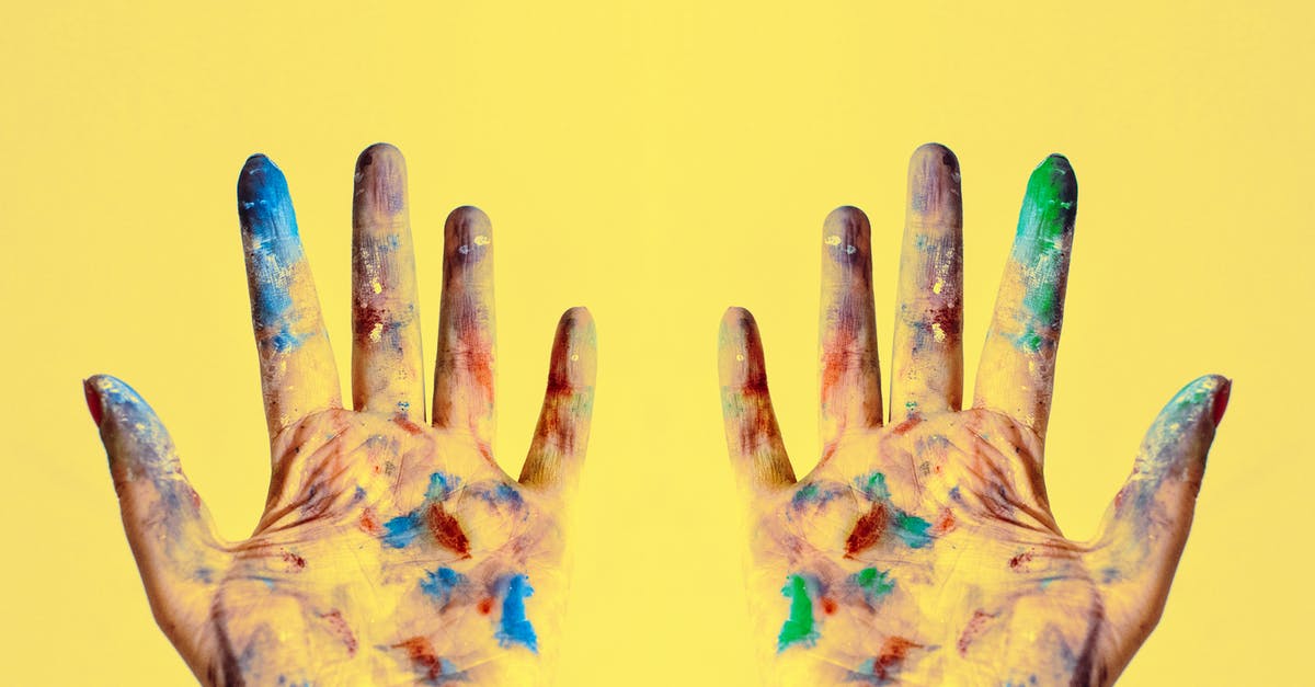 Placing lever on specific stained clay colors? [duplicate] - Both Hands Stained With Paints