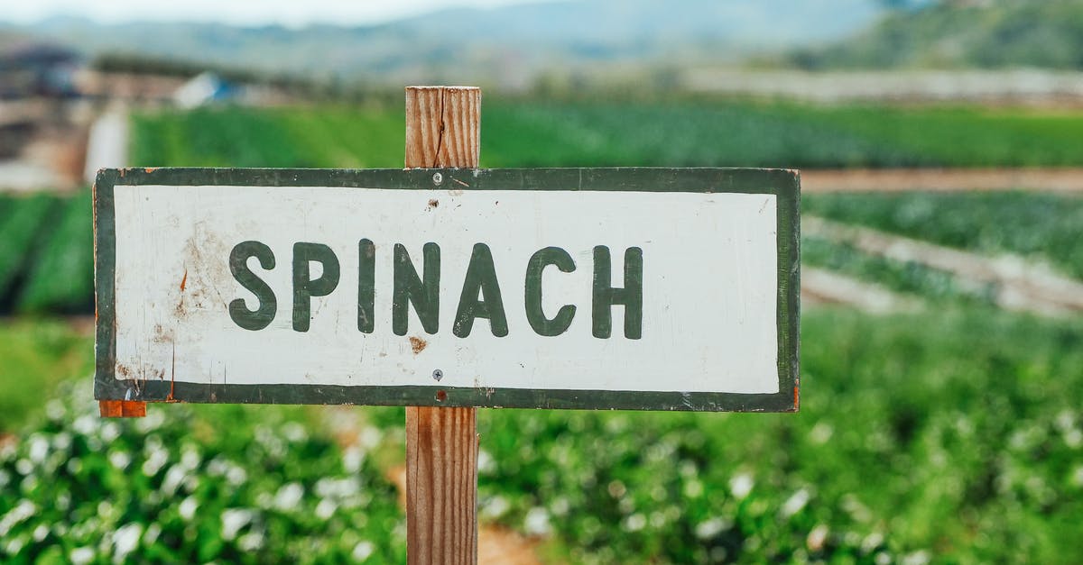 Plants Not Growing Food -  Wooden Signage with a Word Spinach