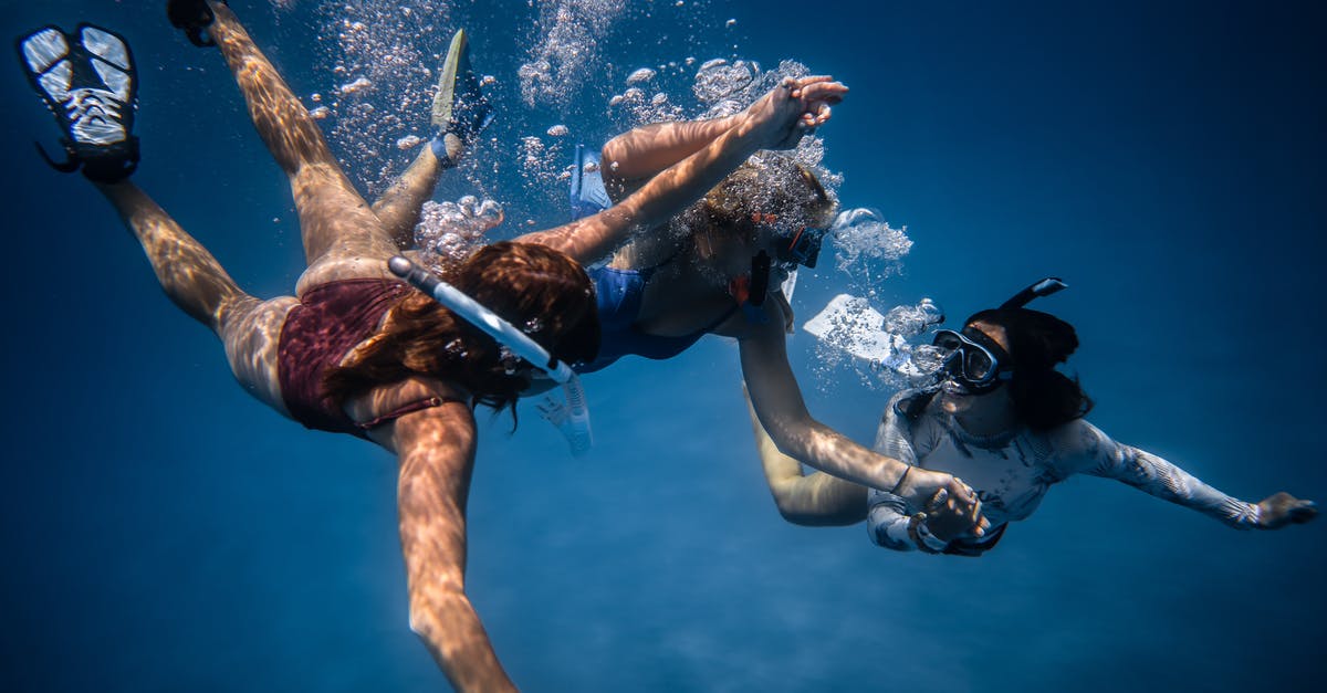 Pokemon GO special attacks and blue energy bars [duplicate] - Group of young people with special equipment enjoying time together underwater  with bubbles of oxygen