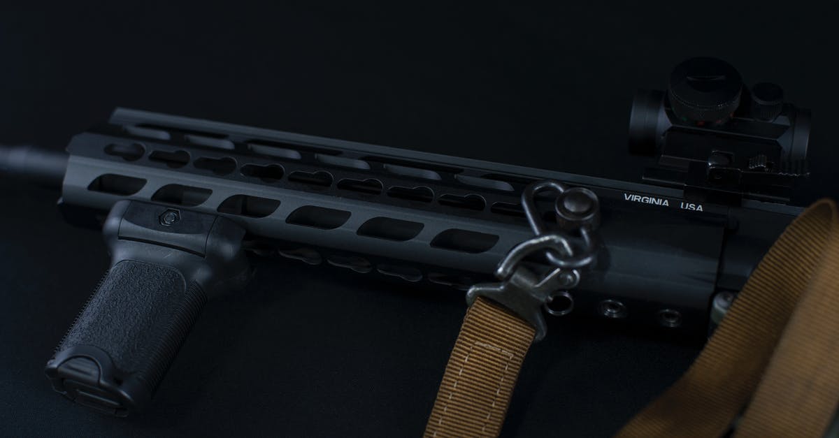 Pre HoW vanguard weapon aquisition - Black Semi Automatic Pistol on Black Textile