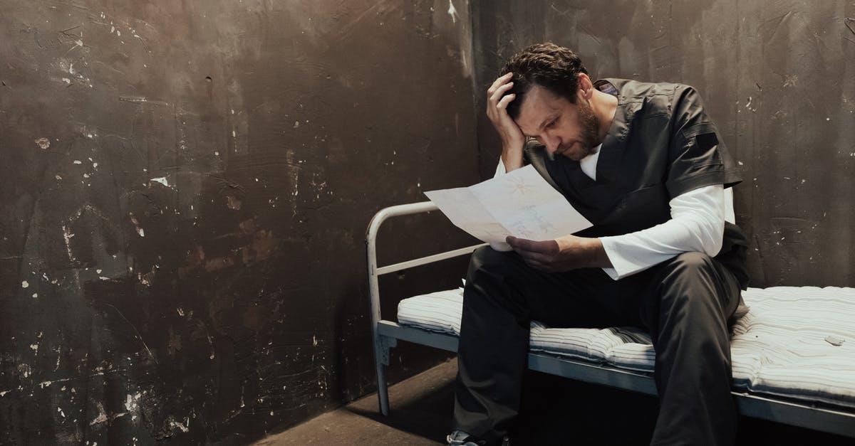 Prison just sitting there - Man Holding His Head while Reading a Letter