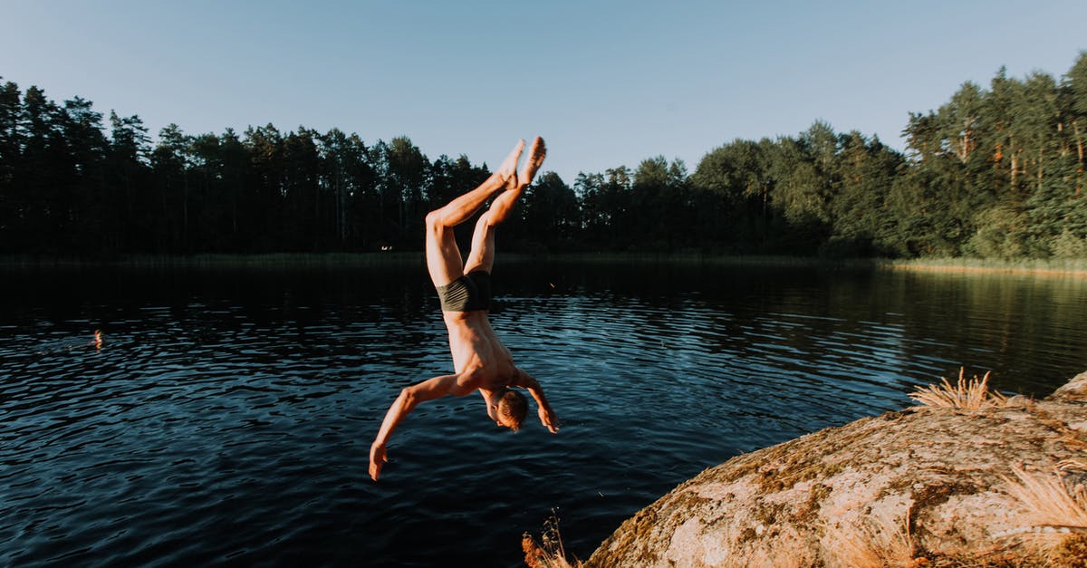 Problem jumping in Swordigo - Woman in Black Bikini Jumping on Brown Rock Near Body of Water Problem jumping in Swordigo - Woman in Black Bikini Jumping on Brown Rock Near Body of Water
