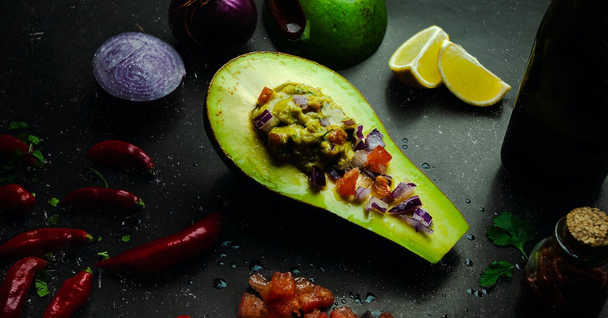 Quick Wet Goop Recipe - Half of fresh avocado under guacamole