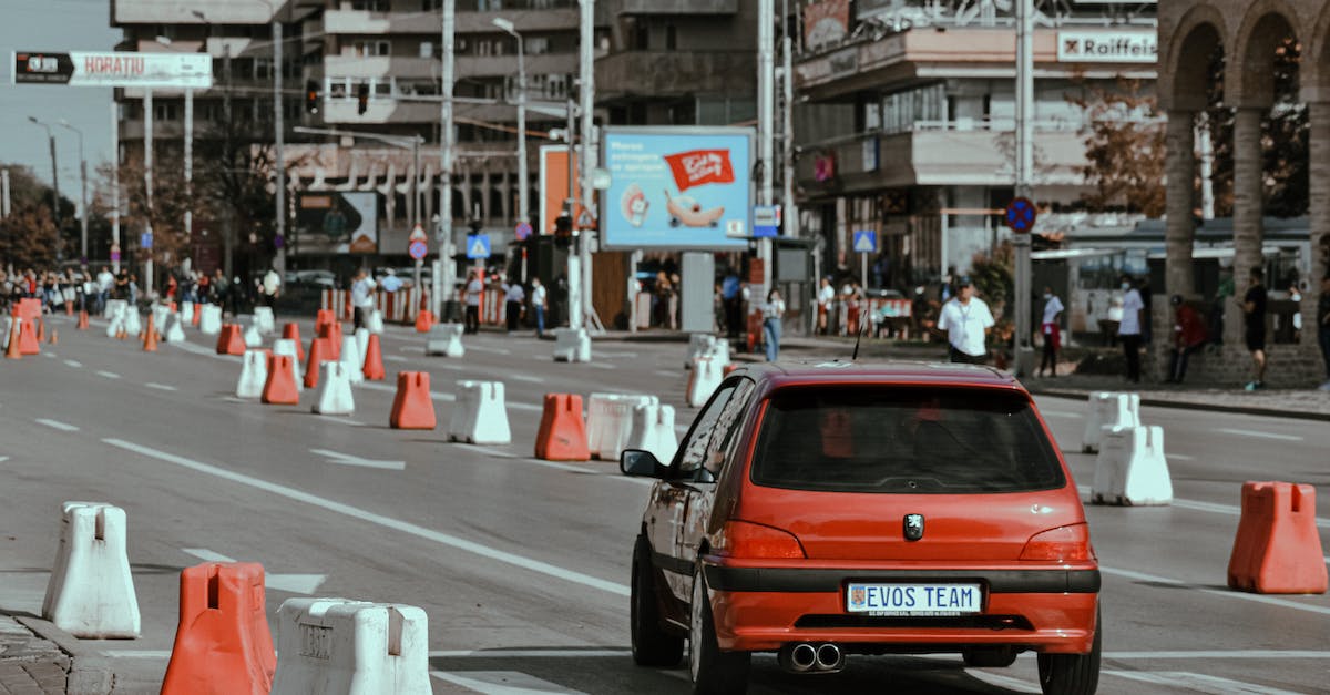 R&D center is closed in career - Car racing on empty street R&D center is closed in career - Car racing on empty street