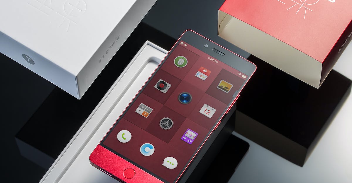 Red border/frame around screen - Red Android Smartphone With Box
