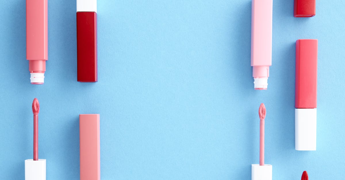 Red flagged items in previously unopened, unowned containers - Pink and Red Lipsticks