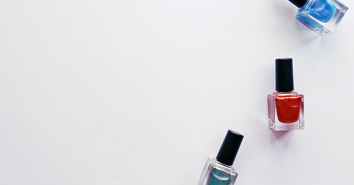 Red, Green, Blue Layer in CuC Generals - Nail Polish on White Background Red, Green, Blue Layer in CuC Generals - Nail Polish on White Background