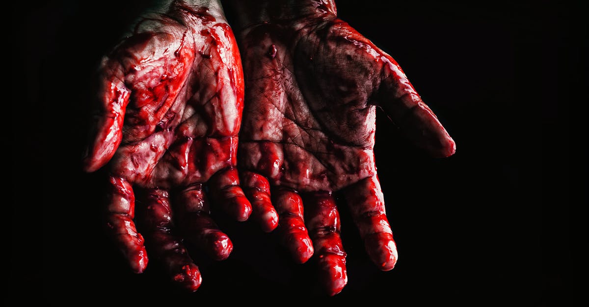 Regarding Crime in Skyrim - Person's Hands Covered with Blood