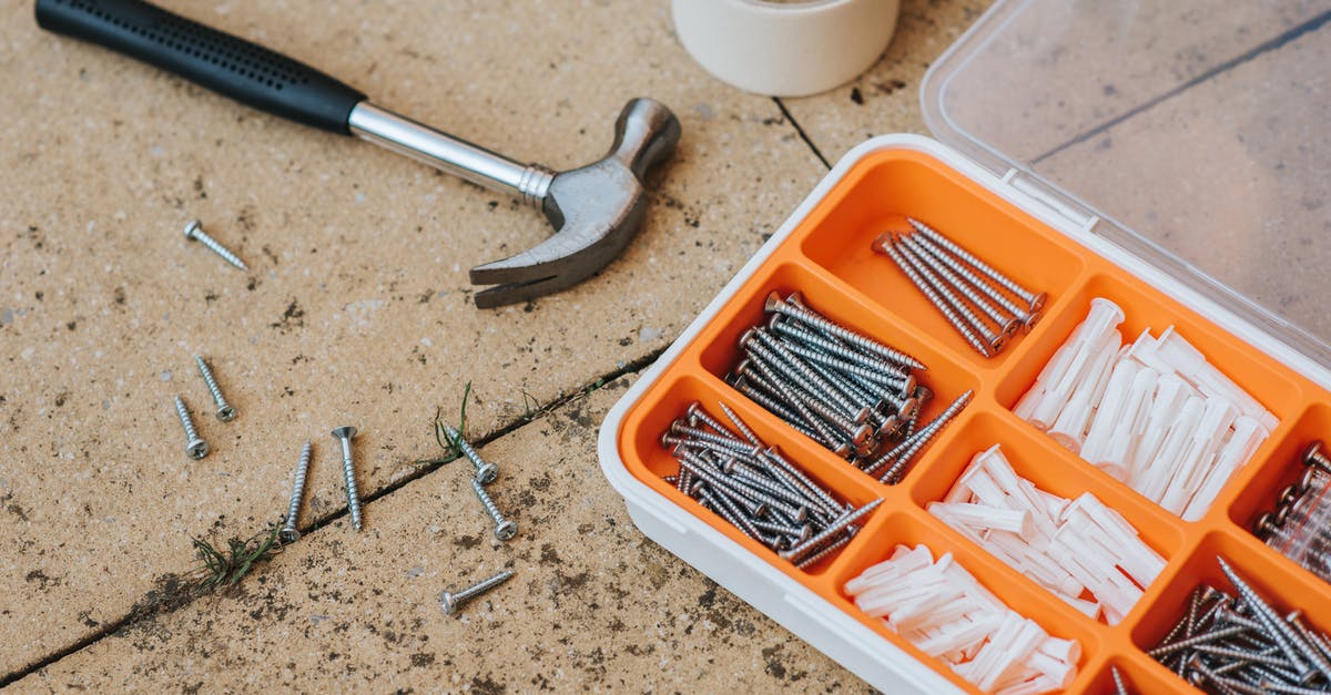 Replace the item crafted with a tag [duplicate] - Screws and repair tools in box near hammer