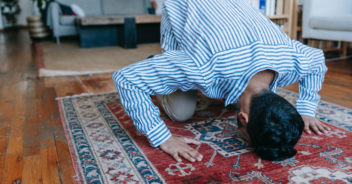 Requirements for Twilight Bow - Man in Blue and White Stripe Dress Shirt Bowing Down on Red and Blue Area Rug Requirements for Twilight Bow - Man in Blue and White Stripe Dress Shirt Bowing Down on Red and Blue Area Rug